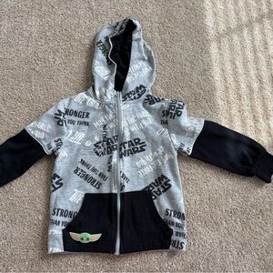 Star Wars Gray & Black Kids Hoodie with The Child Patch
